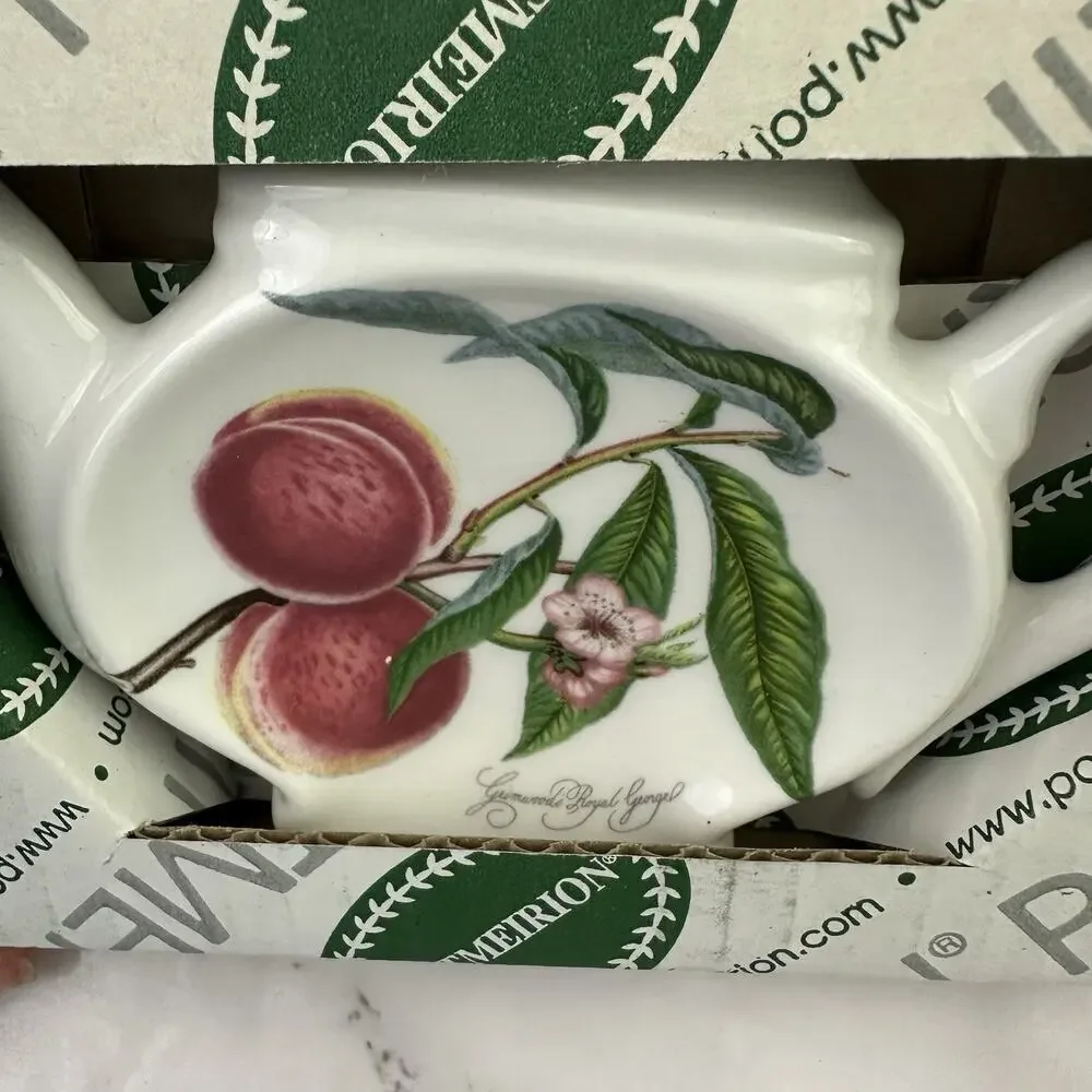 Portmeirion Teapot Shaped Tea Spoon Rest New Grimwoods Royal Fruit Floral